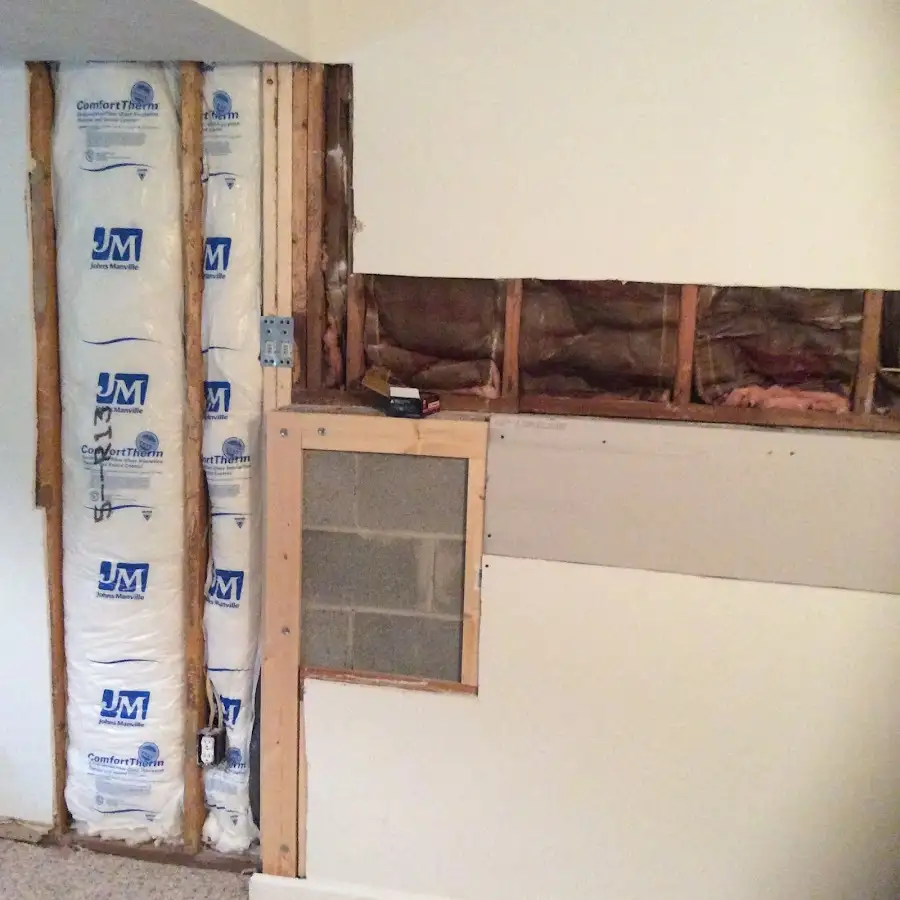 Wall insulation replacement during Basement Flood Cleanup in Peculiar